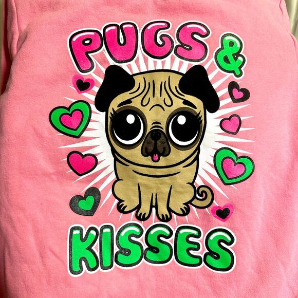 Super Adorable Pink Pug Swearshirt -Please Read - Picture 1 of 6